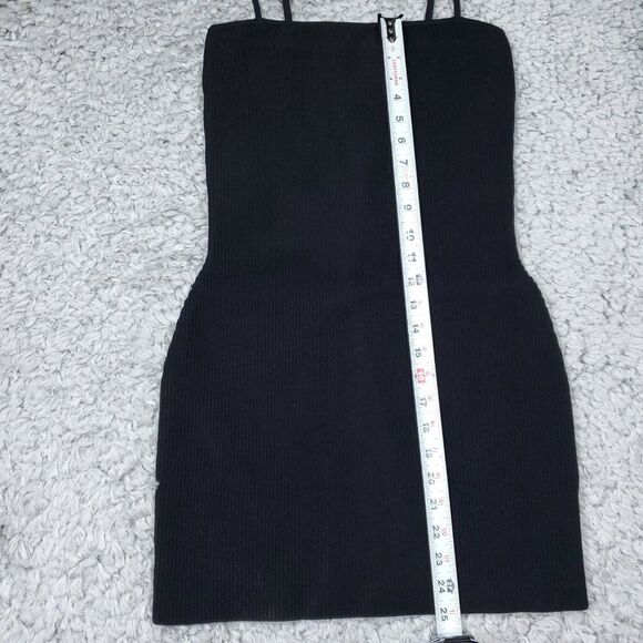 Aritzia Babaton Sculpt Knit Cami Mini Dress Black Stretch Size Medium - Picture 8 of 8